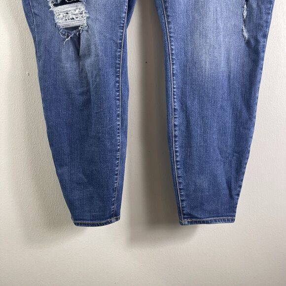 🌟3/$30🌟 Torrid Premium Sky High Rise Skinny Stretch Distressed Jeans 24R - Picture 7 of 15